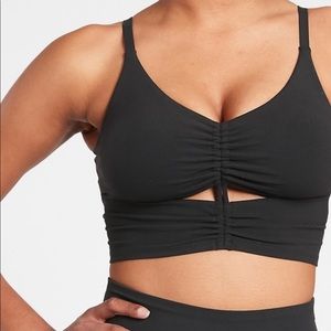 Athleta Cinch Longline Bra 🖤Black D-DD size S🖤